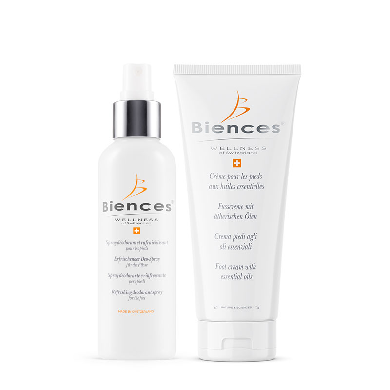 Entspannende Creme & Deodorant-Spray für die Füsse