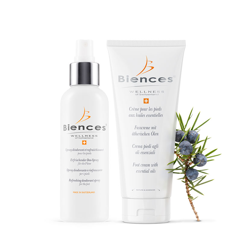 Entspannende Creme & Deodorant-Spray für die Füsse