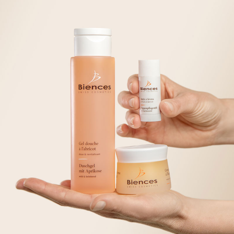 Trio de soins à l'abricot