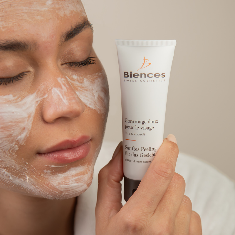 gommage_doux_visage_Biences_Swiss_Cosmetics