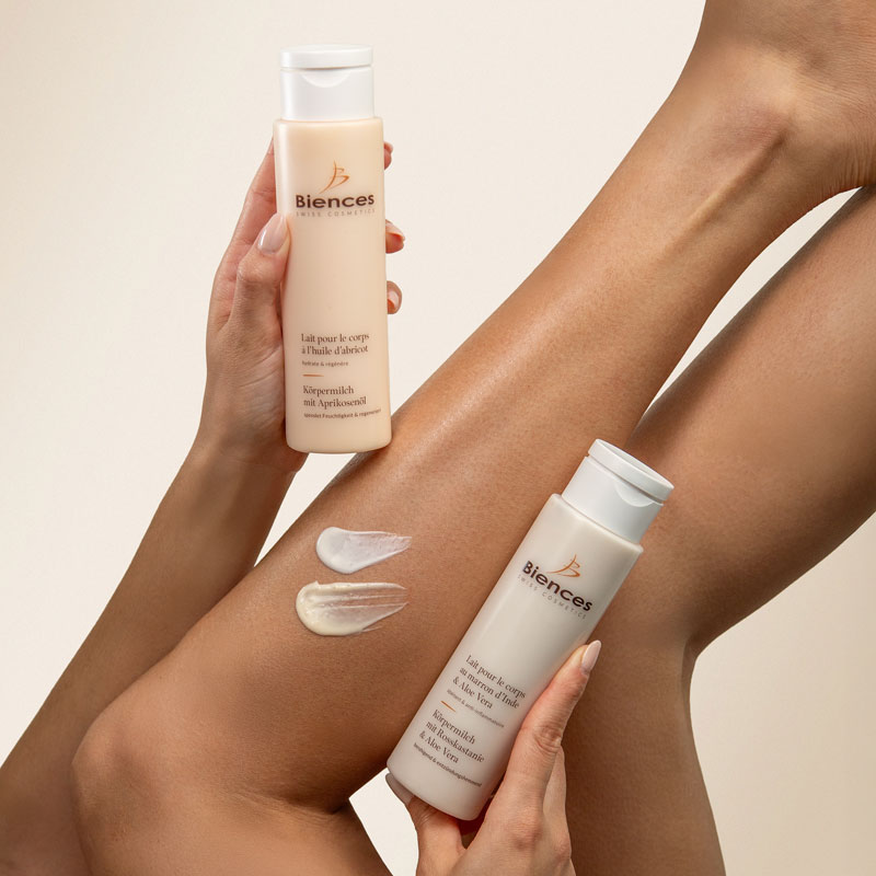 Duo de laits pour le corps au marron d'Inde et à l'abricot