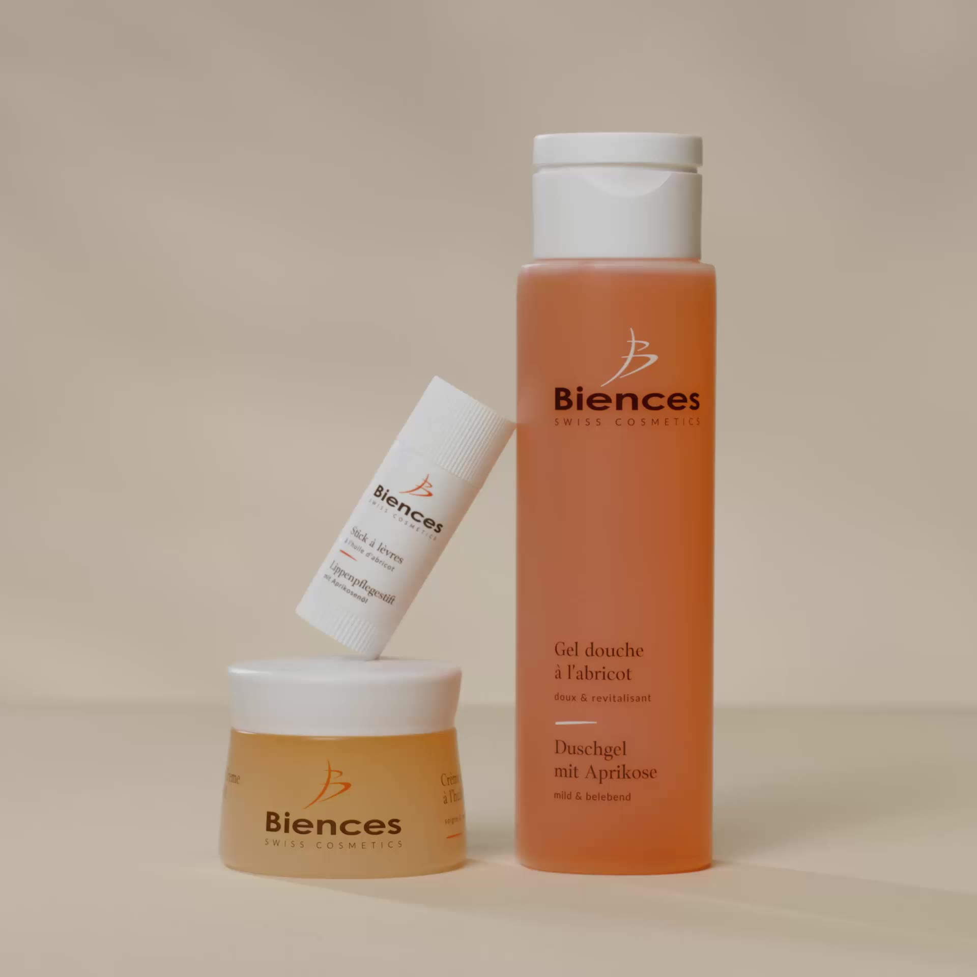 Pflege-Trio mit Aprikose
