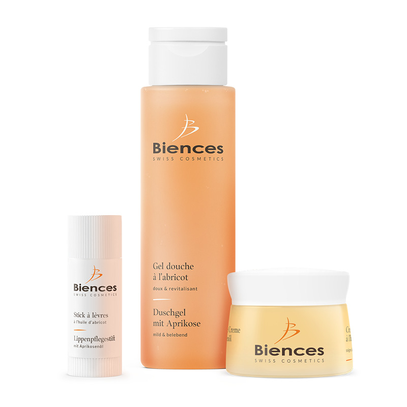 Trio de soins à l'abricot