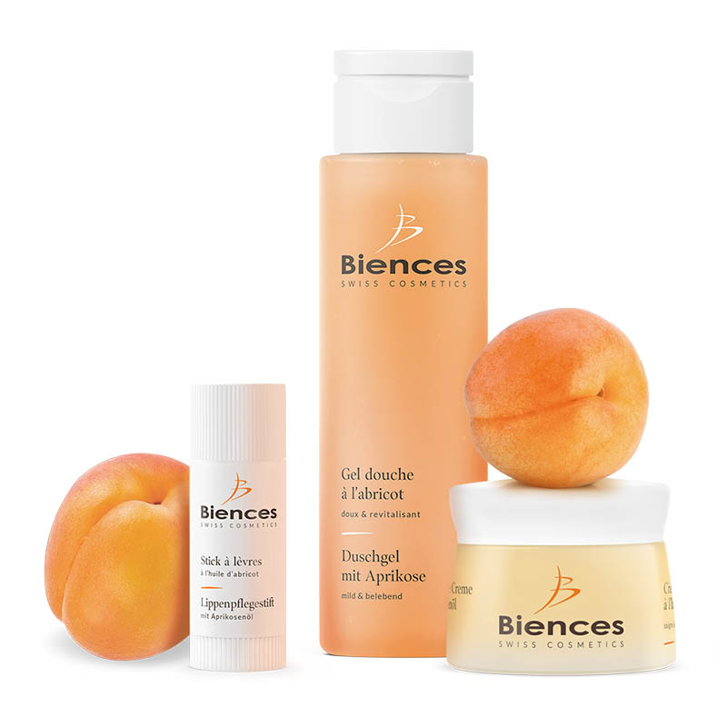 Trio de soins à l'abricot