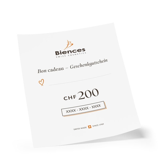 Bon cadeau numérique de 200 CHF