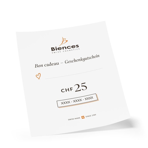 Digitaler Geschenkgutschein im Wert von 25 CHF