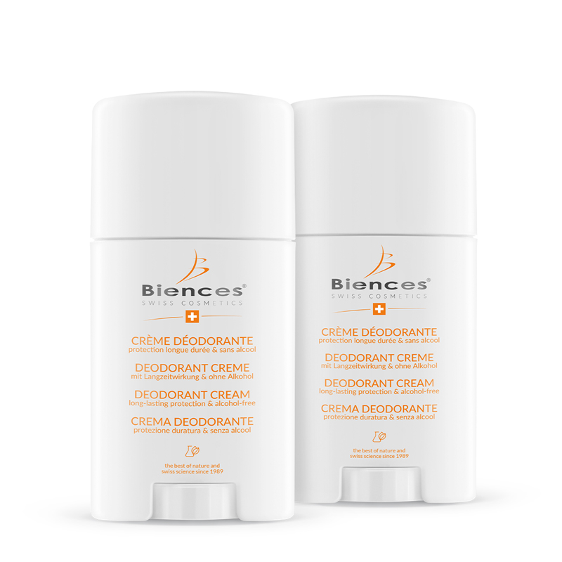 Duo : Crème déodorante et anti-transpirante sans alcool