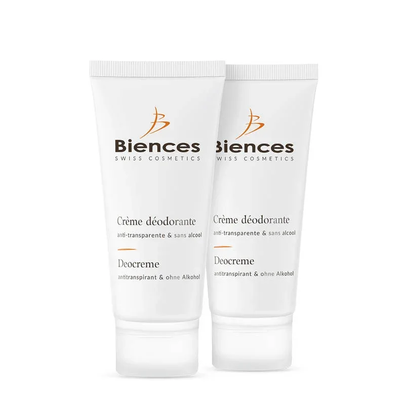 Duo de crèmes déodorantes et anti-transpirantes sans alcool