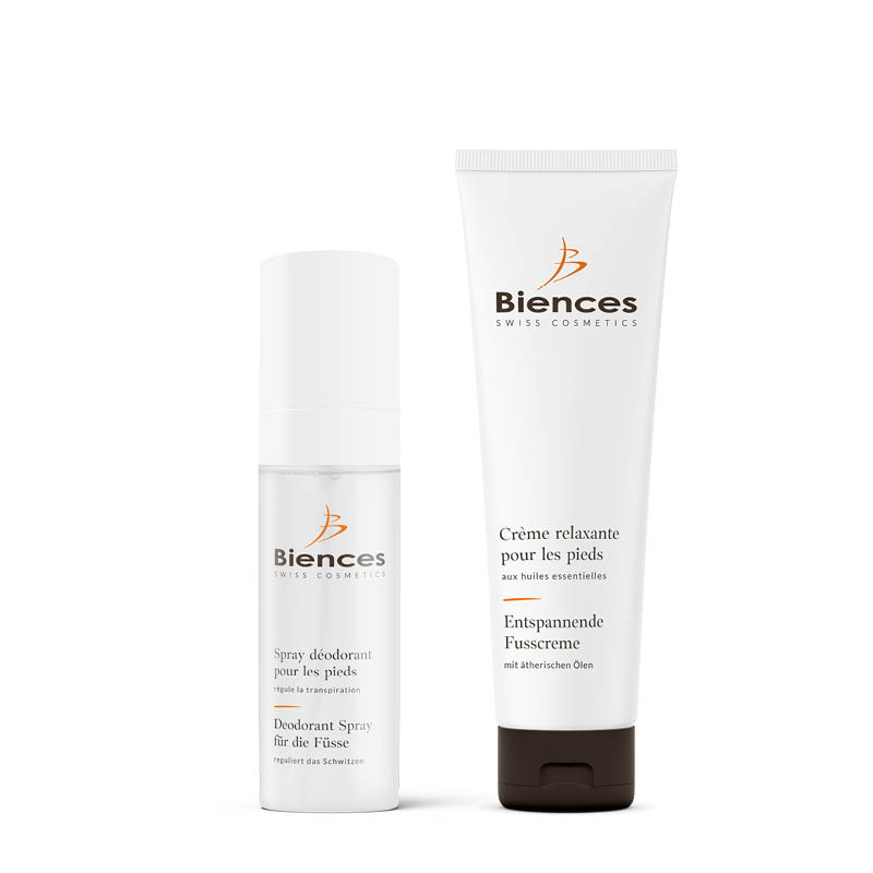 Entspannende Creme & Deodorant-Spray für die Füsse