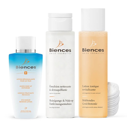 Trio Reinigung & Make-Up-Entfernung mit waschbaren Wattepads